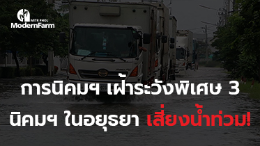 การนิคมฯ เฝ้าระวังพิเศษ 3 นิคมฯ ในอยุธยา เสี่ยงน้ำท่วม!